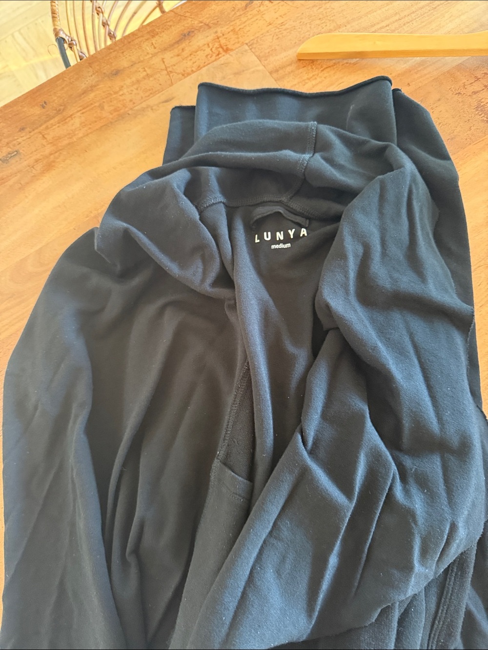 Lunya The Robe Pima Cotton in Black - Picture 4 of 5